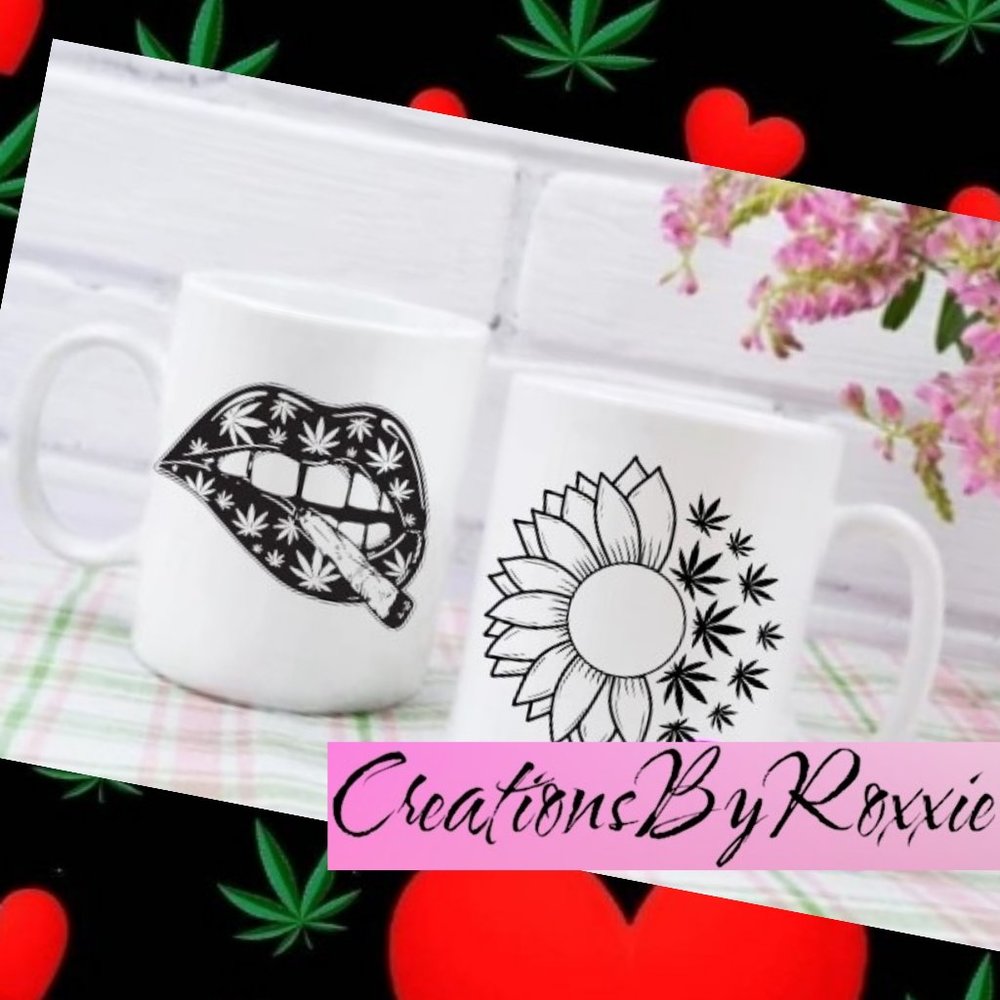 SET of Funny Adult stoneware MUGs Comes with 2 cups New 12 ounces